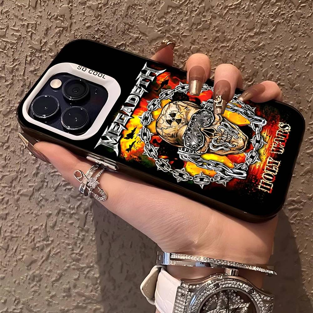 Чехол для телефона рок-группы Megadeth для iPhone 17 Air 16 15 14 13 12 11 Pro Max Цветная твердая крышка