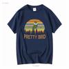 Pretty Bird Dumb And Dumber Parrot Vintage T Shirt Funny D vintage Washed Unisex fashion Slightly Casual Top For Everyday Wear