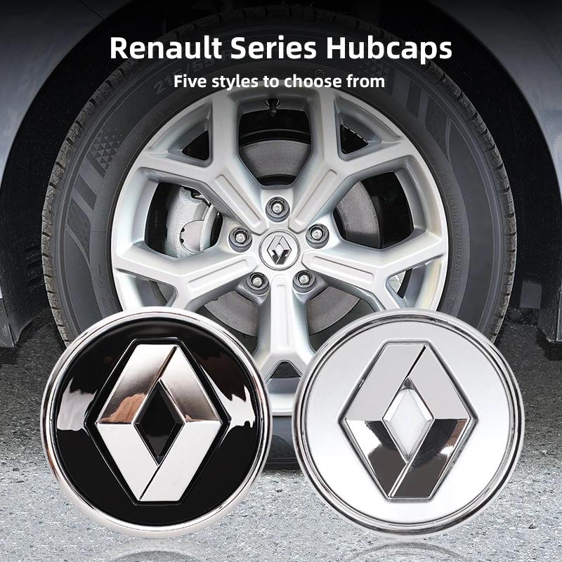 For Renault 2026 New Hub Caps For Renault RS Clio Captur Trafic Scenic 2 Megane 2 3 4 Kadjar 4Pcs 56nnn Car Emblem Wheel Hub Ce