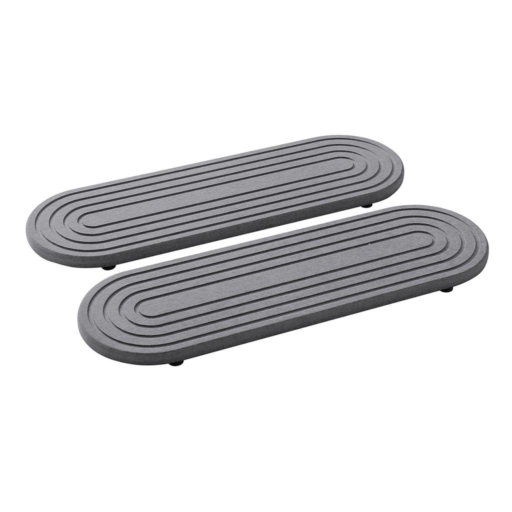 Набор из 2 предметов: поднос для раковины из диатомовой земли, эффективная влагопоглощающая и быстросохнущая подставка для кухни и ванной