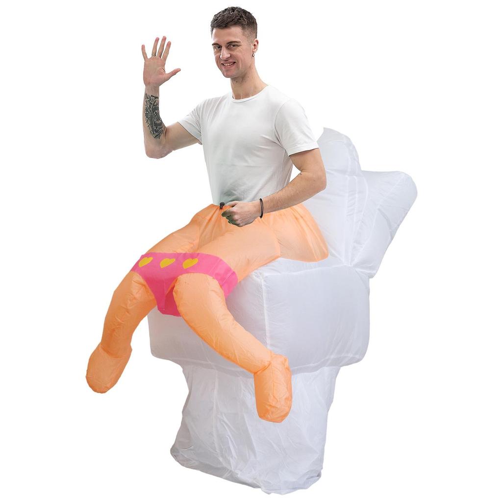 Funny Inflatable Toilet Costume, Adults