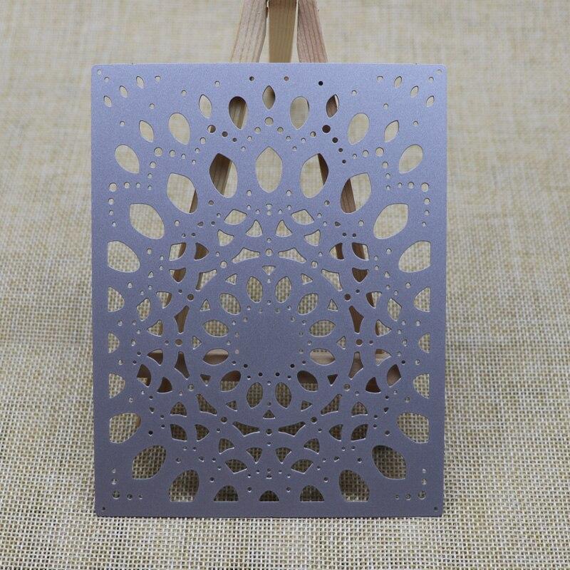 Rectangle Frame Circle Metal Silvery Stencil Embossing Cutting Dies For Diy Scrapbooking Paper Album Cards Making