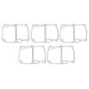 5Pcs 2 Stroke 15 HP Outboard Engine Upper Casing Gasket 63V 45113 A1 Boat Motor Casing Gasket