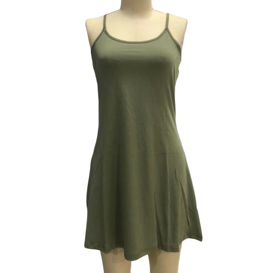 Женское теннисное платье без рукавов с шортами и карманами, на тонких бретельках, с вырезом-борцовкой, мини-платье, спортивные платья для гольфа, бега