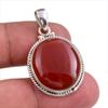 Натуральный Красный Оникс Драгоценный камень Ручной работы 925 Проба Серебро Ювелирный Кулон 1.50'' z8I85