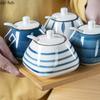 Керамическая банка для специй ручной работы Кухонный контейнер для специй Солонка Сахарница Банка для специй Коробка для специй Контейнер для хранения Органайзер