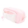 Drawstring Pen Pouch Large Opening Double Layer Pencil Holder Large Stationery Bag for Office School Supplies Pinkish