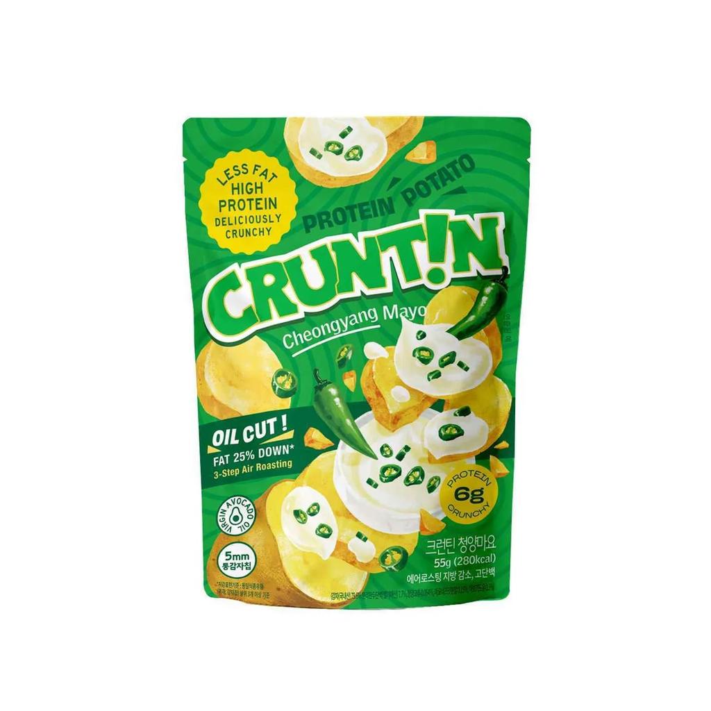 CRUNTIN 5мм Цельные Картофельные Чипсы Чеянго Майо 55г