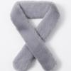 LALA Fur Scarf Petite-Light Gray