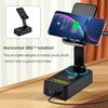 Mobile Phone Stand with Bluetooth-compatible Speaker Portable Folding Phone Stand USB Drive Holder Quick Charging Phone Holder
