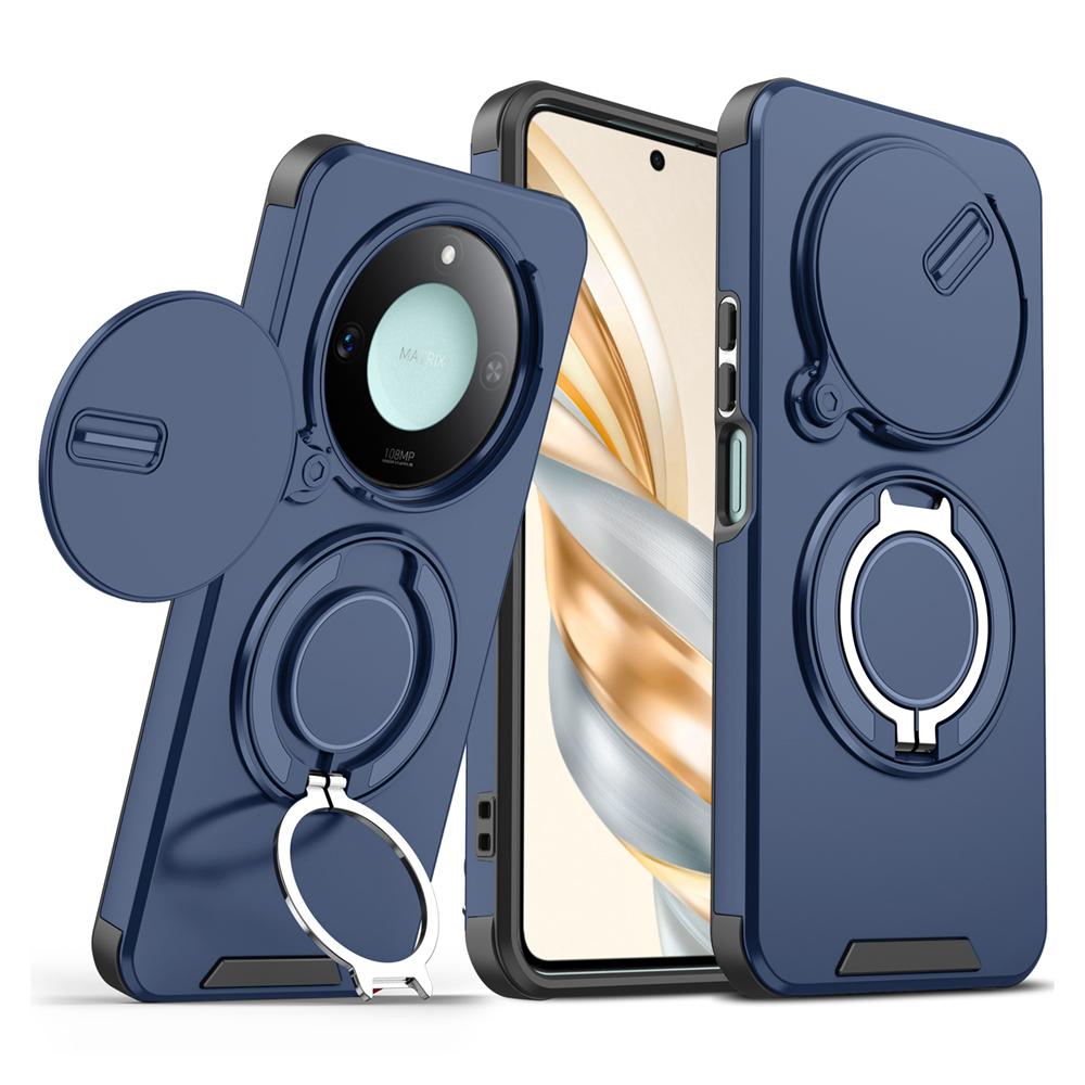 KEYSION Чехол для телефона с кольцом-подставкой 360° для Honor X9c 5G X9c Smart Защита камеры со сдвижной шторкой Магнитный противоударный чехол для Magic 7 Lite