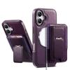 CASENEO Чехол для iPhone 17 со складной подставкой, ТПУ, ПУ-кожа, ПК, карман для карт, магнитная крышка телефона, совместим с MagSafe