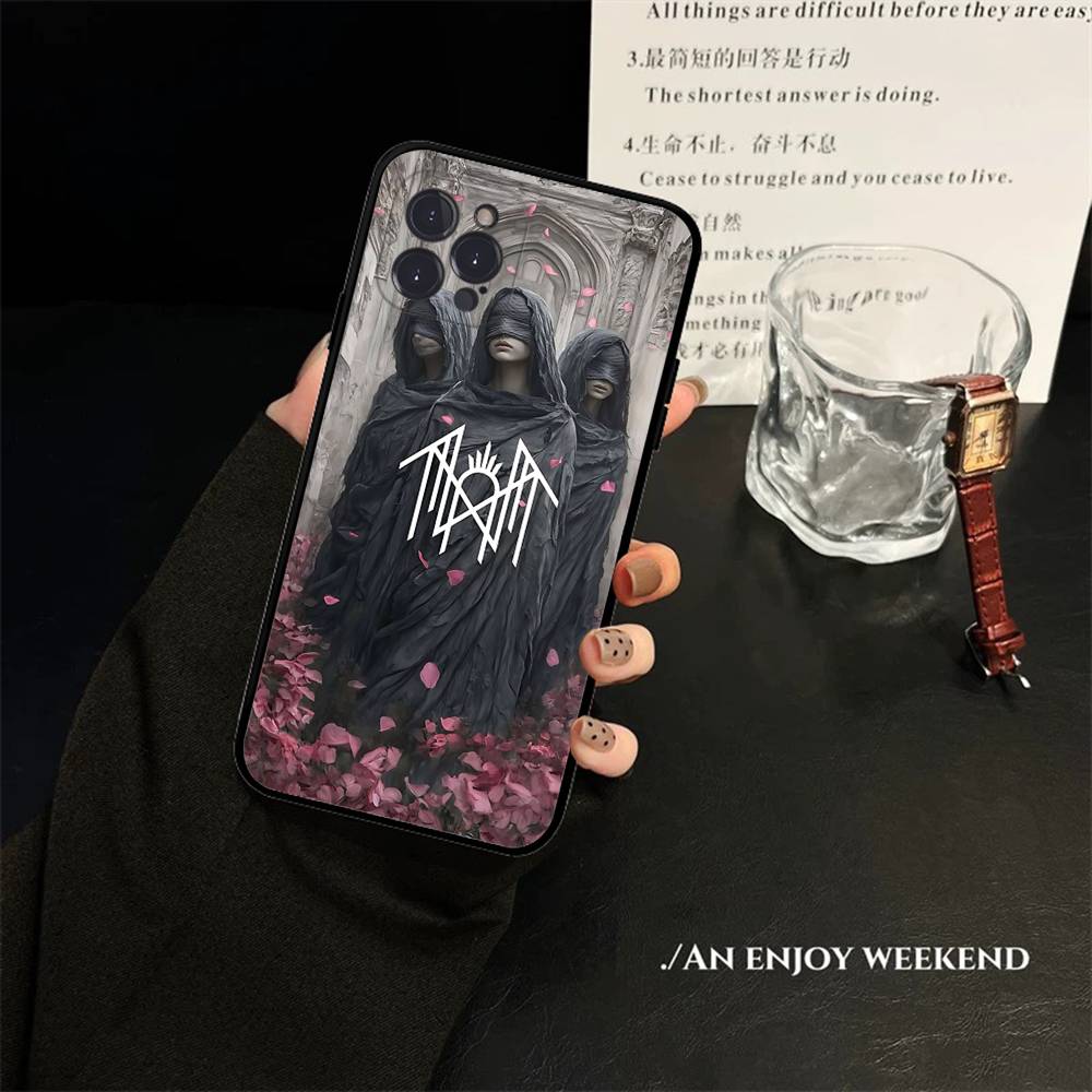 Чехол-бампер Sleep Rock Band T-Token Мягкая задняя панель для IPhone 17 16 Pro Max 15 12 11 16e 13 Mini 14 15 Plus