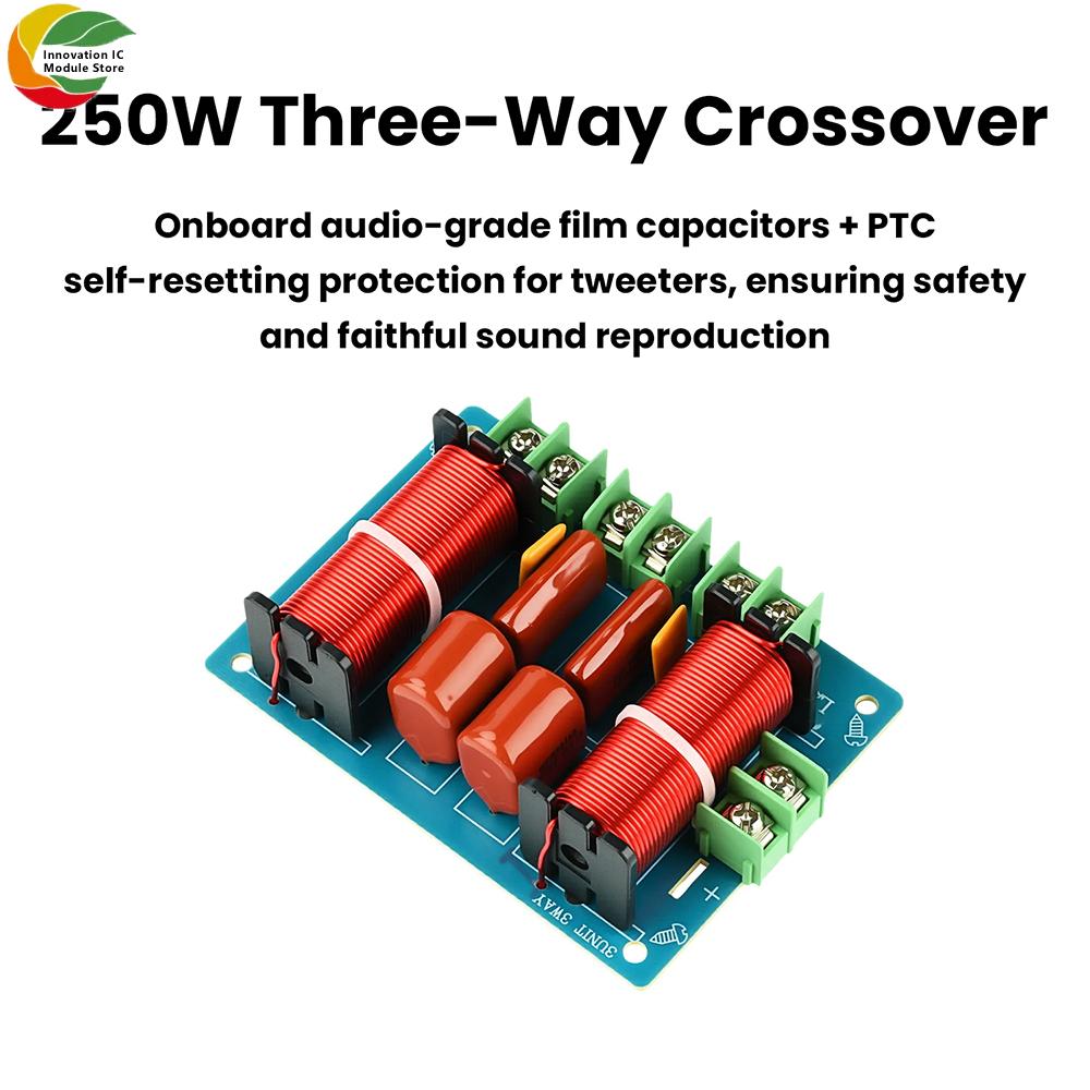 111W 1 High 1 Low Three-Way Frequency Divider Hifi Fever Grade Home Stage Speaker Three-Way Crossover Soldering Free Model