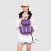 Casual Flap-over Travel Backpack for Students - Solid Color, Simple Design, Compact Size