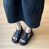 [Fanfna] Super Soft Leather~ Retro Casual Heightening Platform Sandals Women's Summer Beautiful Versatile Roman Sandals