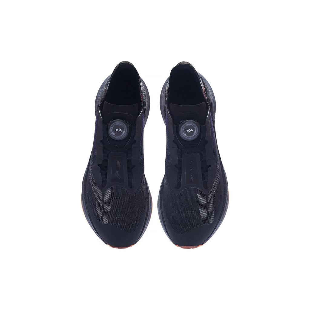 Li Ning Absolute Shadow Cushioning Non-Slip Breathable Rebound Low-Top Running Shoes Men Running Shoes Black Purple ARRS001-14