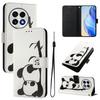 Cute Panda Luxury Painted Leather Case Wallet PU Leather Book Style Cover for Oneplus 9R,8T,Nord CE2 5G,Nord 2T,Nord N300,Oneplus 11 12...
