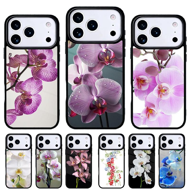 Цветы Орхидеи Разноцветный мягкий чехол для телефона для iPhone 17 Air 16e 15 14 13 Pro Max Задняя крышка для 12 11 Pro Coque