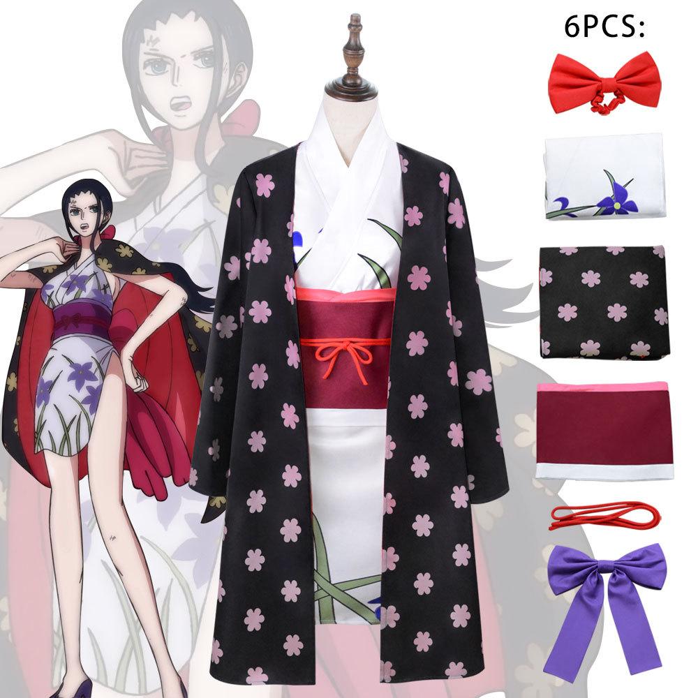 One Piece Wano Country Nico Robin Kimono Cosplay Costume Anime Halloween Role Play Outfit