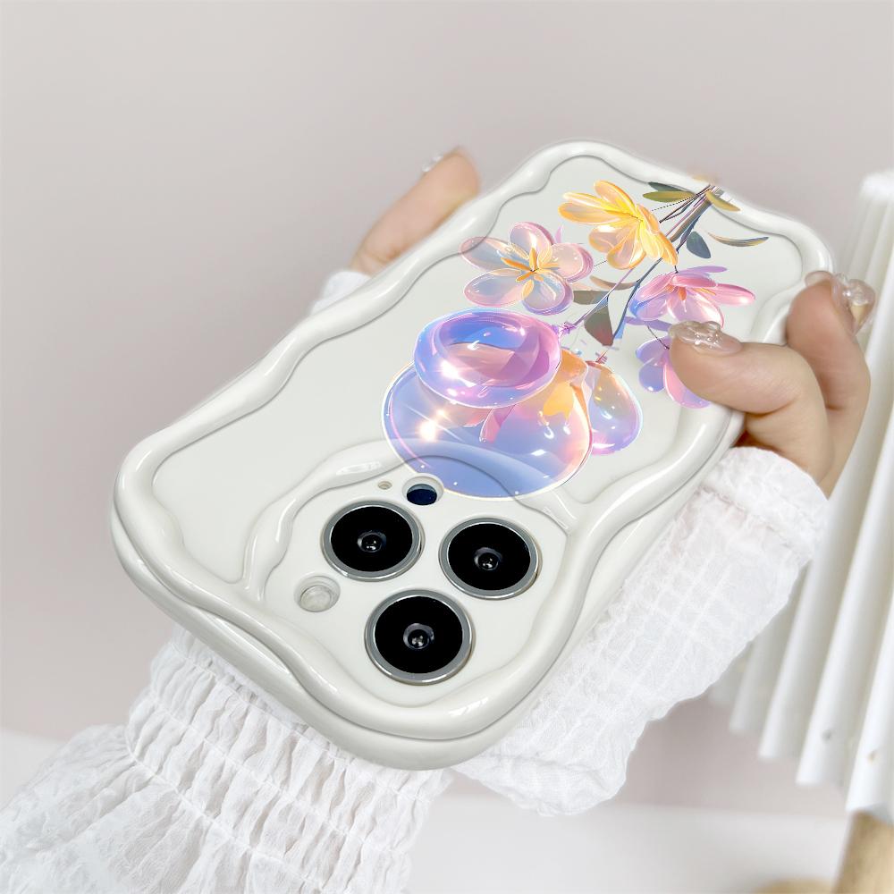 Чехол для телефона For Honor 90 Lite P30 Pro Infinix Hot 30 40 40i 40 Pro Smart 8 Pro Vivo V29e V30e Balloon Flowers Cream Texture Soft Silicone Cover Phone Case