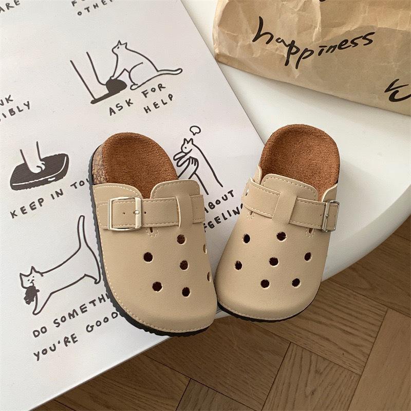 Детские ретро-сандалии Birkenstock - Весна/Лето, закрытый носок, нескользящие, повседневные, полуботинки для мальчиков и девочек