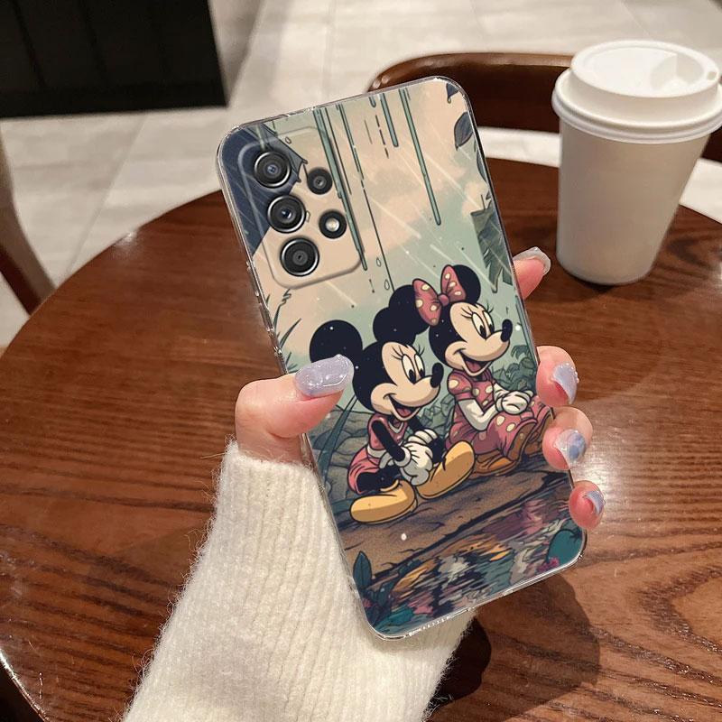 Прозрачный чехол Disney для Samsung Galaxy A57 A37 A56 A36 Чехлы A55 A54 A35 A26 A07 A17 A16 A06 A34 A15 Ударопрочный чехол Микки Маус
