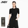 JNBY 2025 Autumn Slim-Fit Round Neck Short Sleeve Knit Top