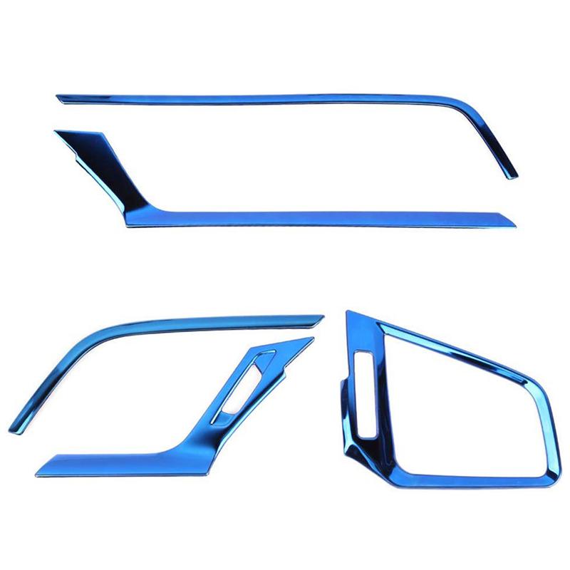 Центральное управление выпуском воздуха, декоративная крышка, накладка, наклейка из нержавеющей стали для Honda Civic 10-го поколения 2018 2017 2016, синий