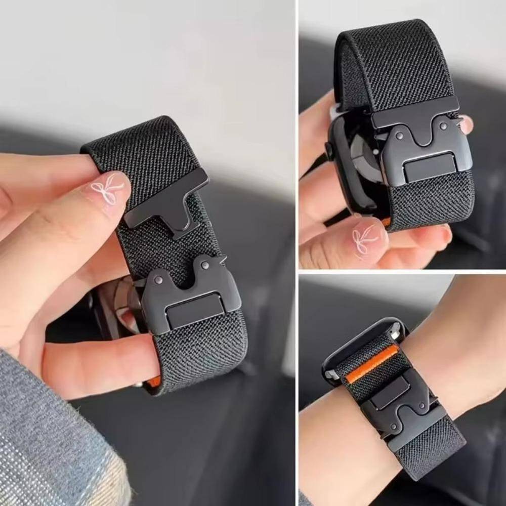 Нейлоновый ремешок для Apple Watch Band Ultra 3 2 49мм 46мм 42мм 45мм 41 44мм 40мм Парашютный браслет iWatch Серия 11 10 9 8 7 6 5 SE3