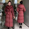 Women Winter Jackets Plus Size L-7XL Long Hooded  Loose Fit, Thick,Warm, Coats, Casual Women's Coats with Belt