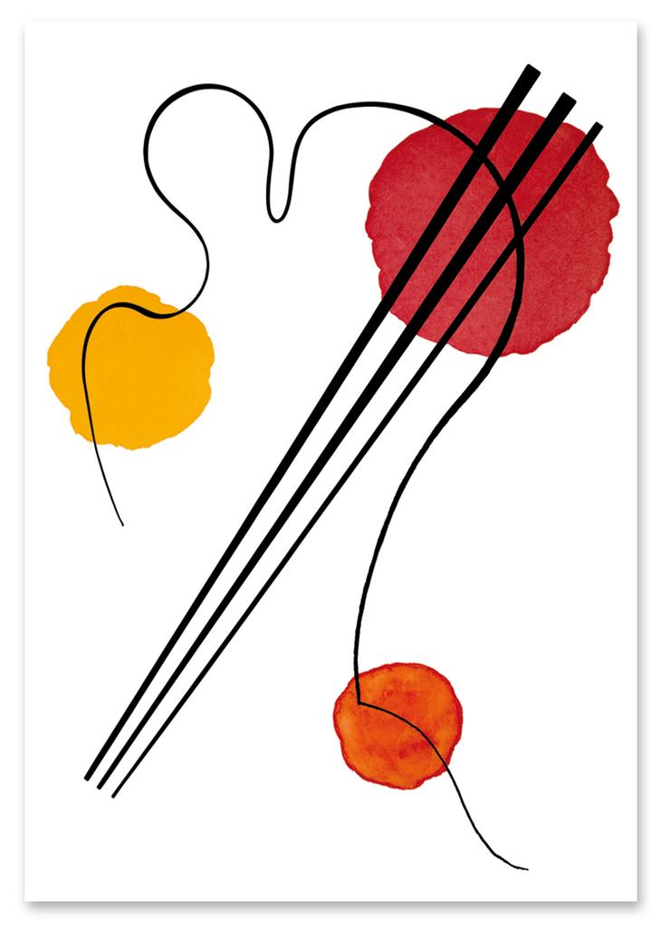 Plakat kandinsky sushi kompozycja