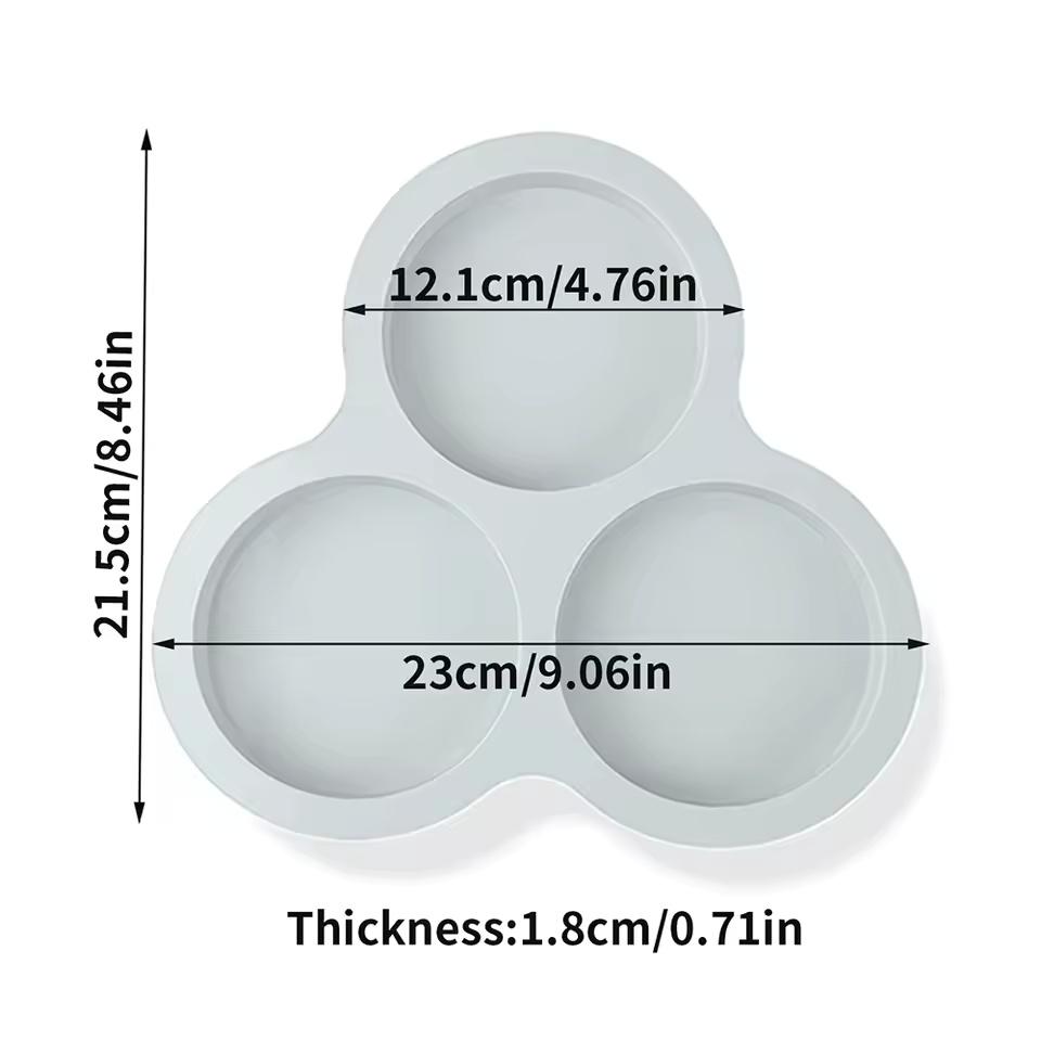 Силиконовая форма для яиц Форма для яиц для аэрофритюрницы Многоразовая 3-ячеечная форма для выпечки маффинов и кексов Кухонные аксессуары для приготовления пищи