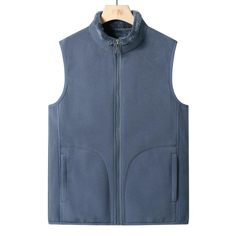 Polar Fleece Vest for Men with Thick and Loose Sports Fleece Jacket, Horse Clip Lamb Fleece Camisole Jacket