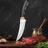 Нож для фруктов из нержавеющей стали Монгольский тесак для мяса Карманный нож Многофункциональный Нож для разделки мяса для барбекю Нож для обвалки с ножнами