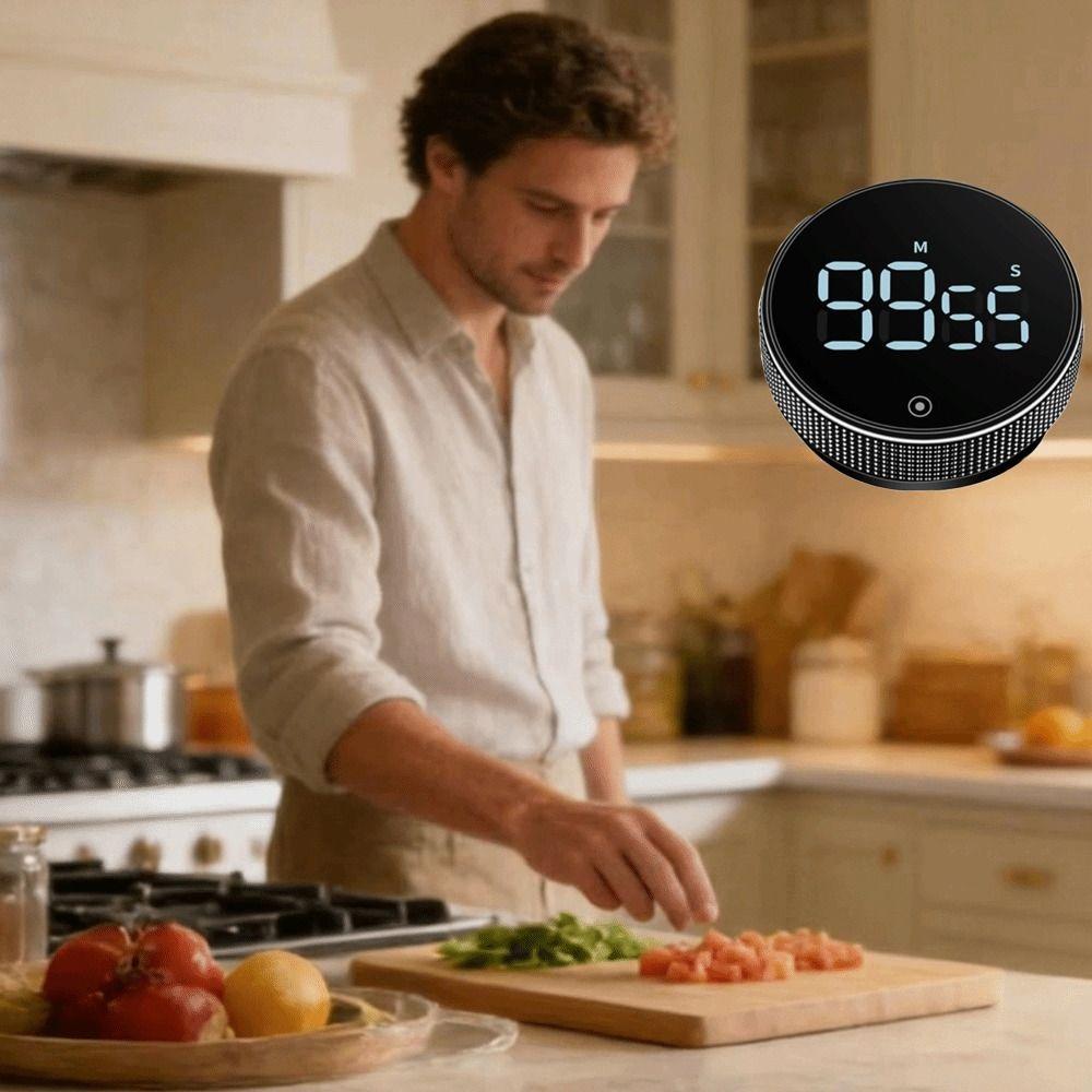 Magnetic Magnetic Rotary Timer Rechargeable Digital Timer Alarm Kitchen Timer Kitchen