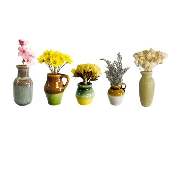 5/7/8 шт. Мини-керамическая ваза Магнит на холодильник Дом Офис Кухня Шкаф Холодильник 3D Миниатюрная ваза для цветов Горшок Магнитное украшение Орнамент