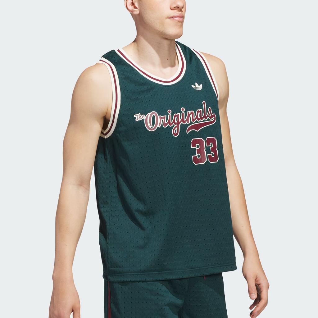 Adidas Originals Basketball Jersey Loose Comfortable Round Neck Pullover Sleeveless Basketball Vest Unisex Tops JM9954