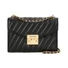 Michael Kors Розовая цепочка Стеганая Маленькая Кожаная Сумка через плечо для аромата Средняя Женская Черная