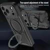 For iPhone 17 Pro Max Case Compatible with MagSafe Shockproof TPU + PC Phone Back Cover with Kickstand