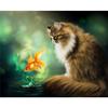 5D Diy Diamond Painting Goldfish and Cat Diamond Embroidery Cross Stitch Home Decor Handmade Gifts