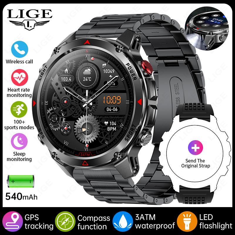 Новые Профессиональные Спортивные Умные Часы GPS Трек Outdoor RIDE Run Компас Высотомер 3ATM Фитнес Браслеты 540 мАч Часы