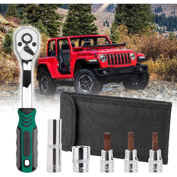 Wrangler Torx Tool Kit For Soft Top Hard Top Door Tall Removal For Jeep Wrangler TJ JK JL & Gladiator Rubicon Sahara Unlimited Replacement For