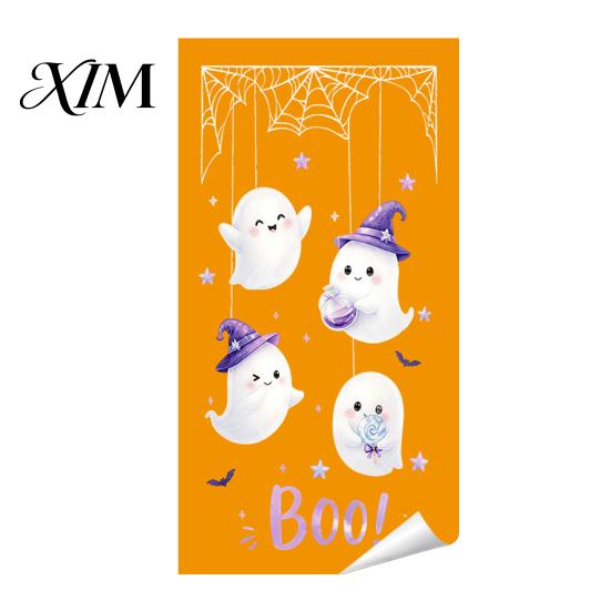 Decorative Decals for Home Party Halloween Castle Pet Static Cling Window Stickers, Spooky Bat Pumpkin Seasonal Clings Kids Floral Glass