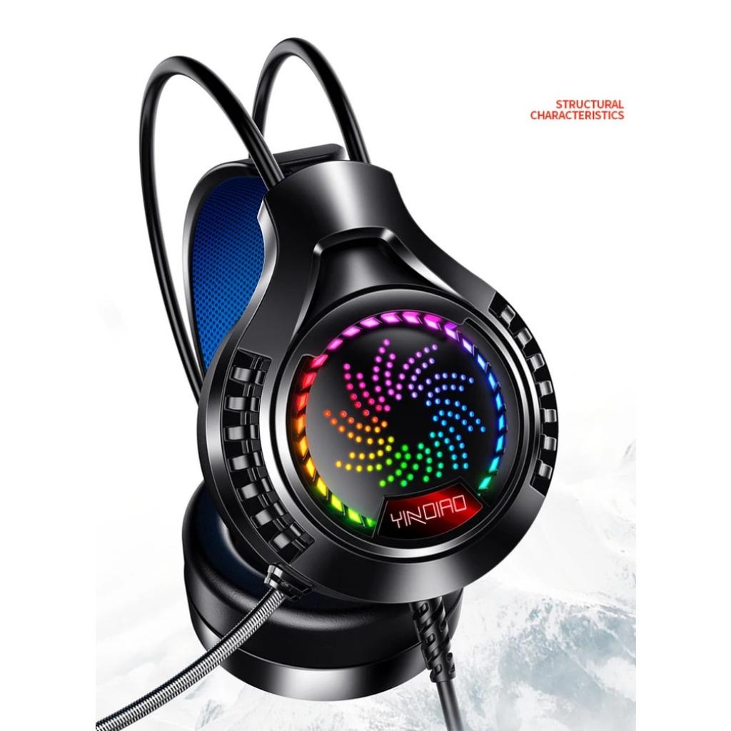 С микрофоном, регулятором громкости, игровые наушники для ПК, 3,5 мм, светодиодная подсветка, проводные игровые наушники, игровая стереогарнитура