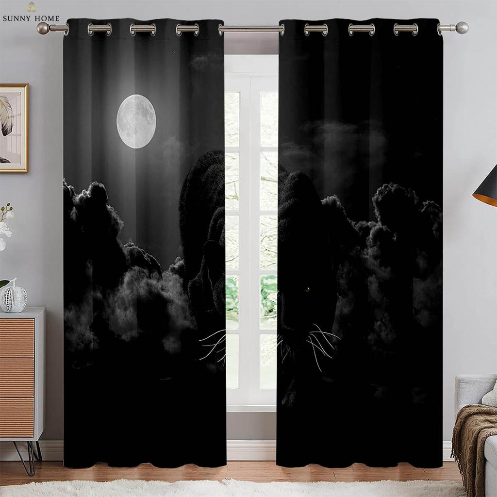 Тигр Лев животное 3D печать занавеска спальня гостиная кабинет кухня затемнение теплоизоляция занавеска украшение дома 2 шт