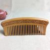 NO.INS двухсторонняя резная расческа из натурального персикового дерева, антистатический инструмент для укладки волос, массажная расческа для волос