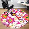 1pc Flower Mandala Carpet for Office Non-Slip, Round Carpet, Soft & Comfortable, Carpet for Office, Lightweight Round Floor Mat