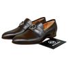 Кожаные лоферы кэжуал с переплетением G, мужские, коричневые 730134 06F00 2140