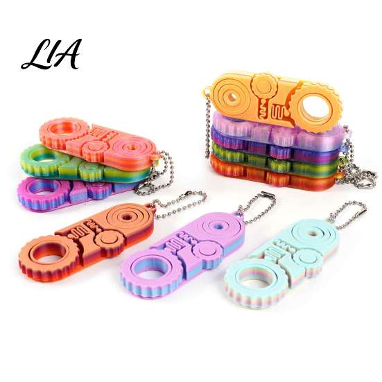 Sensory Toys for Special Needs 3D Printed Fidget Toys, Stress Relief Gadgets Office and Classroom, Compact Adults 3-in-1 Handheld Spinner Kids Adults,